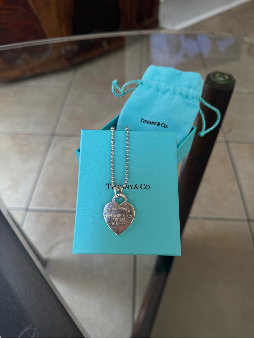Tiffany & Co. Silver Heart Tag Necklace